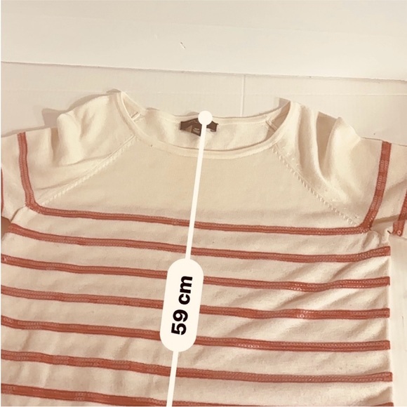 Viscose Blend Ann Taylor
Striped Sweater with Orange sequence Petite Medium - Picture 7 of 12